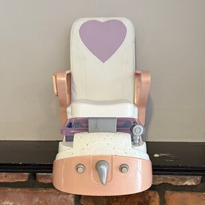 Kids Doll Salon Chair with Heart Design